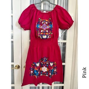 Mexican Peasant Style Embroidered Dress